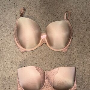 Victoria's Secret Lace Accent Bra in Beige